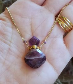 The Perfume, Amethyst Necklace, Short Necklace