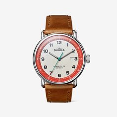 Hailing from Detroit, The Canfield takes inspiration from the streamlined motors of the citys past with a sleek leather band and sophisticated dome shape. Its Shinolas first watch with a top-loaded case which allows for a larger face and minimal bezel. The subtle pops of color shine as Shinola's Argonite movement keeps pinpoint-precise time..View The Canfield Model C56 43mm by Shinola on our site for more info. - The Bespoke Post store has the greatest gear from the world's best small brands. Free exchanges, easy returns and no commitments. Grilling Essentials, It Field, First Watch, Easy Grilling, Early Black Friday, Bespoke Post, Large Face, Club Room, Big Face