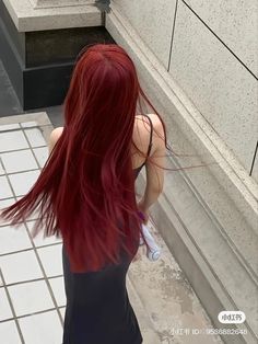 Korean Hair Color Ideas, Red Brown Hair Color Ideas, Hear Color, Red Brown Hair Color, Cherry Red Hair, Brown Hair Color Ideas, Autumn Hair, Korean Hair Color