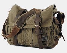 Large Canvas bag / crossbody bag /  Briefcase  / Messenger / Laptop / Men's Bag / Women's bag / travel bag / shoulder bag--Q3 Military Messenger Bag, Vintage Messenger Bag, Laptop Travel Bag, Canvas Messenger Bag, Messenger Bag Men, Shoulder Messenger Bag, 가을 패션, Woman Fashion, Cute Bags