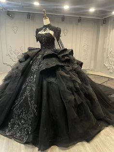 Gothic Ball Gown, Quinceanera Themes Dresses, Wedding Dress Photography, Black Quinceanera Dresses, Dress Photography, Gothic Wedding Dress, Dream Wedding Ideas Dresses