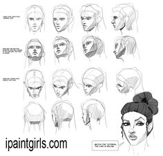 an image of a woman's head with different hairstyles and hair styles