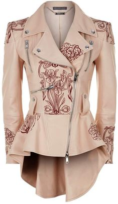 Daring Diva, Leather Peplum, Moda Chic, Peplum Jacket, Embroidered Leather, Cute Jackets, Womens Designer Fashion, Stage Outfits