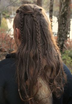 cool 30 Masculine Braids For Long Hair - Be Unique & Stylish Check more at http://machohairstyles.com/masculine-braids-for-long-hair/ Celtic Hairstyles, Hairstyles For Men, In The Woods, Long Hair, A Man, Braids, Hairstyles, For Men, Hair