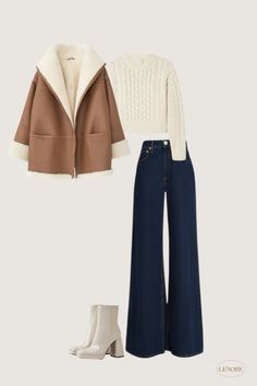 #winteroutfits #cozyfashion #warmwinteroutfit #coldweatheroutfit #cozywinters #comfywinter #classyoutfitsforwomen #winteressentials #oldmoney #casualwinteroutfit #fashion #whitesweater #whiteboots #winterwardrobe #comfystyle #cozyoutfits #winterfashioninspo #casualwinterwear Adrette Outfits, Stile Blair Waldorf, Stile Hijab, Fest Outfits, Pieces Of Clothing, Winter Fashion Outfits Casual, Everyday Fashion Outfits, Casual Day Outfits, Classy Work Outfits