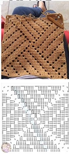 a crocheted purse with the words, free pattern and instructions