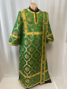 Complete Deacon Set Vestment, All Liturgical Colors of Fabrics Available on request.  THE VESTMENT INCLUDES: - Orarion - Deacon Robe - Cuffs ( according to chooses orarion) Liturgical Colours, Ukraine, Art Collection, Bathing Beauties, Purses And Bags, Music Clothes, Etsy Uk, Green, Fabric