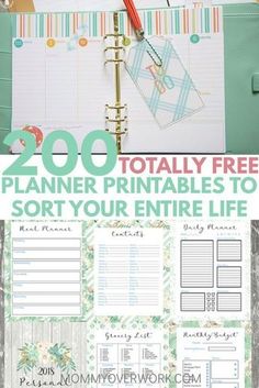 the ultimate planner printables to sort your entire life