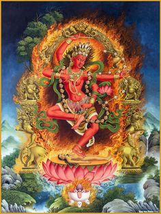 the hindu god is depicted in this painting