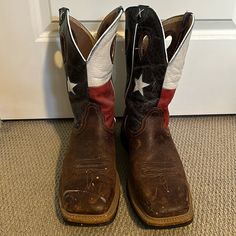 Ariat Men’s Cowboy Boots Texas Flag Steel Toe Oil Resistant Worn With Love - Work Boots Casual Rodeo Boots With Reinforced Toe, Mens Ariat Work Boots, Men’s Cowboy Boots Fashion, Men’s Western Boots, Arait Boots Men's Square Toe, Mens Cowboy Boots Square Toe Brown, Ariat Shoes, Mens Cowboy Boots, Mens Cowboy