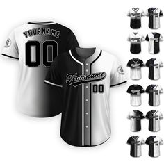 Custom Baseball Jersey is a stylish and functional piece that ensuring a comfortable fit for groups, individuals, couples, teams, or anyone who loves Baseball fashionable and sporty vibe. From casual outings to intense gameplay, this baseball jersey always guarantees both style and performance. 🎨If you have any other design ideas, or any changes to the jersey details and color, simply share an image and we will create a visual representation for you to confirm. ⚾FEATURES - High-quality polyeste Customizable Black Baseball Jersey For Sports, Collegiate Black Baseball Jersey For Sports, Black Collegiate Baseball Jersey, Sporty Black Baseball Jersey With Baseball Collar, Black Sporty Baseball Jersey With Letter Print, Customizable Sporty Black Baseball Jersey, Sporty Black Baseball Jersey For Baseball Season, Sporty Black Baseball Jersey For Sports Season, Sporty Black Baseball Jersey For College