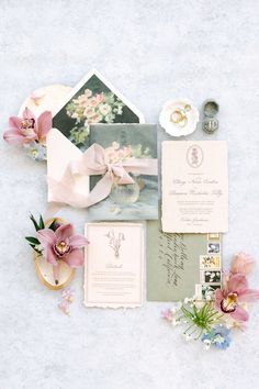 Wedding Invitations, Wedding Inspo, Wedding Design, Wedding Ring, Wedding Florals, Destination Wedding Photographer, Savannah Wedding Photographer Invitation Photography Styling, Summer Garden Wedding Florals, Flatlay Wedding Invitation, Flat Lay Invitation Photography, Garden Theme Wedding Invitations, Wedding Invitations Flat Lay, Wedding Invite Set, Invitation Suite Flat Lay, Fine Art Wedding Invitations