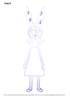 how to draw an animated girl with rabbit ears