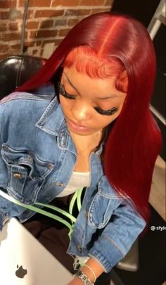 Red Lace Wig, Sew In Wig, Red Wig, Quick Weave Hairstyles, Baddie Fits, Hot Hair Styles, Hair Laid