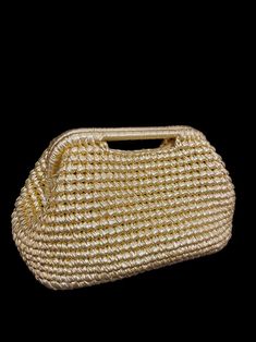 Silver Evening Crochet Woven Metallic Raffia Pouch Clutch Bag - Etsy Pouch Bag Pattern, Joining Crochet, Joining Crochet Squares, Shell Clutch, Bridesmaid Clutch, Bridesmaid Clutches, Stylish Crochet, Crochet Weaves, Best Purses