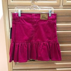 New With Tags Girls Ralph Lauren Dark Pink Corduroy Skirt Size 12 Or 14 - You Choose Collar Outfits, Terry Romper, Ralph Lauren Baseball Cap, Ralph Lauren Baby Girl, Ralph Lauren Skirts, Pink Corduroy, Purple Girls, Lauren Green, Corduroy Skirt