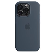 the back of an iphone 11 pro phone case in dark blue with two cameras on it