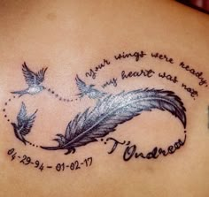 Your wings were ready,  my heart was not. Rip Tattoos For Mom, Memorial Tattoo Quotes, In Loving Memory Tattoos, Rip Tattoo, Peace Tattoos, Remembrance Tattoos, Snakebites, Inspiration Tattoos