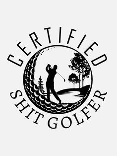 the logo for certified golfers, which features a man on a golf course and trees