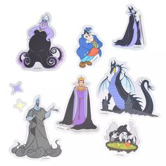 disney stickers featuring maleficents and villaines