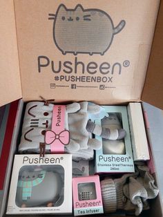 an open box with some baby items in it's packaging and the contents inside