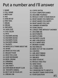 a poster with the words put a number and i'll answer