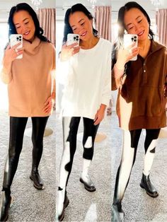 If you're looking for something casual, comfy, and simple, here are some of my favorite pullovers from Amazon! Complete the look with your go to leggings (I love SPANX) and a pair of sneakers or booties, and you're good to go! Easy everyday outfit idea. Click the link to shop :) Womens Turtleneck, Black Chelsea Boots, Best Leggings, Everyday Outfit, Everyday Outfits, Chelsea Boots, Style Me, Chelsea