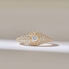 Round Cut Real Natural Diamond Sparkling Signet Ring for Women paved with Round Tiny Diamonds. This solid gold pinky ring is perfect as a graduation&valentines day gift and even as a unique engagement ring. 𝐈𝐭𝐞𝐦 𝐃𝐞𝐭𝐚𝐢𝐥𝐬 * Gold KT: 10K, 14K, 18K * Custom Gold Color: Rose Gold, Yellow Gold, White Gold * Top of Band: 7.74MM * Width of Band: 1.75MM * Thickness of Band: 0.85MM 𝐆𝐞𝐦𝐬𝐭𝐨𝐧𝐞 𝐃𝐞𝐭𝐚𝐢𝐥𝐬 * Natural Diamond * Diamond Color- Clarity: D-E-F color VVS clarity (excellent ide Signet Pinky Ring, Pinky Finger Ring, Gold Pinky Ring, Tiny Diamond, Gold Top, Ring Women, Pinky Ring, Everyday Jewelry, Gold Band