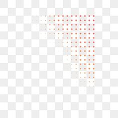 an orange and white dotted pattern on a transparent background