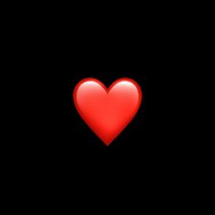 a red heart on a black background