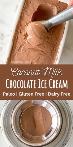 chocolate coconut milk ice cream Dairy Free Ice Cream Maker Recipes, Coconut Milk Ice Cream Recipe, Cuisinart Ice Cream Maker Recipes, Chocolate Coconut Milk, Milk Chocolate Ice Cream, Non Dairy Ice Cream, Coconut Milk Chocolate, Sugar Free Ice Cream, Ice Cream Recipes Machine