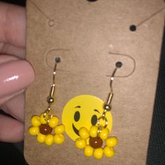 Daisy Flower Earrings Flower Bead Earrings Beaded Earrings | Etsy Beaded Flower Earrings For Gift, Cute Handmade Dangle Flower Earrings, Cute Flower Charm Earrings As Gift, Cute Flower Charm Earrings For Gift, Yellow Flower Charm Earrings As Gift, Yellow Earrings With Flower Charm For Gift, Yellow Flower Beaded Earrings For Gift, Yellow Dangle Flower Earrings As Gift, Yellow Dangle Flower Earrings For Gift