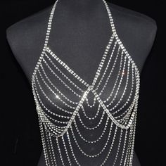 New! Womens Rave Bralette Rhinestone Sparkly Necklace Waist Chain Skirt  Body Jewelry was just added to eBay. Check it out! #eBay #eBaySeller Chain Skirt, Sparkly Necklace, Wire Work, Bra Set, 30th Birthday, Body Jewelry, Jewelry Set, Check It Out