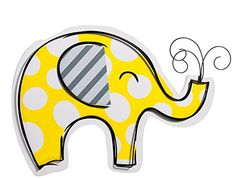 an elephant sticker with polka dots on it