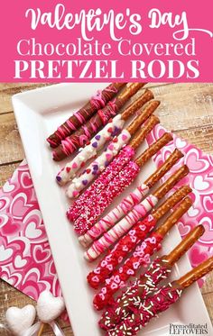 valentine's day chocolate covered pretzel rods