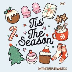 it's the season with christmas decorations and cupcakes, cookies, candy, socks