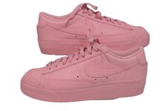 Nike Blazer Low Platform Womens Size 8.5 Atmosphere Pink DJ0292-600 ITEM#3365 Pink Low-top Platform Sneakers, Pink Low-top Platform Sneakers With Translucent Outsole, Nike Pink Low-top Sneakers, Pink Leather Low-top Platform Sneakers, Pink Low-top Platform Sneakers With Textured Sole, Nike Blazer Low, Blazer Low, Nike Blazer, Top Pattern