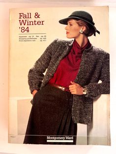 Original 1984 Montgomery Ward Fall Winter Catalog. Approximately 11 x 8 x 1.25 & weighs over 3 pounds. 1,087 pages of wonderful 1980's fashion, jewelry, home decor & more. A couple of pages are loose & there is some light wear on the cover (please see photos) but otherwise this is in great shape for its age. This is such a fun read!! Thanks for looking! Real Estate Agent Outfits, 1980's Fashion, Montgomery Ward, 80s Fashion, Estate Agent, Lace Skirt, Women's Blazer