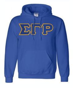 Sigma Gamma Rho sorority Lettered Hooded Sweatshirt! Our incredible heavy weight Greek Hooded Sweatshirt for only Discount How can we do this? Easy...As a way to thank our largest groups who purchase from Greekgear.com - we have prepared and prepurchased the 4" Greek letters in your groups colors! Saving time and money! This savings we are now passing on to you! We now give you the choice of Sweatshirt color, but the twill letters will come in your groups colors as we have chosen them. Colo Sorority Letters Sweatshirt, Phi Delta Theta, Sorority Merchandise, Sigma Chi, Theta Phi Alpha, Sorority Letters, Letter Hoodie, Phi Beta Sigma, Letter Sweatshirt