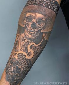 Charro Tattoo Mexican, Mexican Sleeve Tattoo, Charra Tattoos, Bandit Tattoo, Mariachi Tattoo, Guys Hand Tattoos, Tattoos For Guys Hand