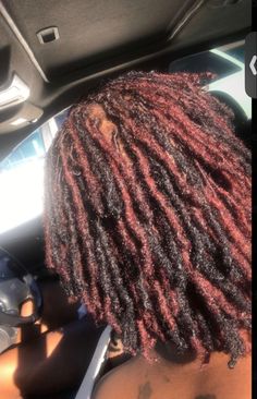 Red And Black Locs, Locs Highlights, Locs Ideas, Black Locs, Colored Locs, Dreadlocks Hair Care, Twa Hairstyles, Short Box Braids Hairstyles, Loc Hairstyles