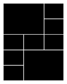 black and white squares are arranged in the shape of rectangles, which appear to be interlocked