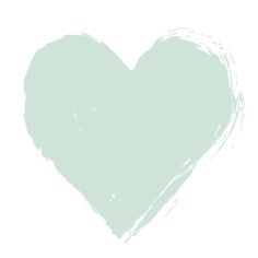 a light green heart painted on a white background