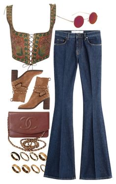 Looks Hippie, 70s Inspired Outfits, 70s Inspired Fashion, 70s Outfits, I'm With The Band, Look Vintage, Mode Vintage, Polyvore Outfits, Looks Vintage