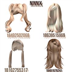 the different types of wigs are shown in this graphic style, including long and short hair