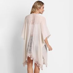 Size : One Size Material : 100% Polyester Fringe Kimono, Lowest Price, Cover Up, On Sale