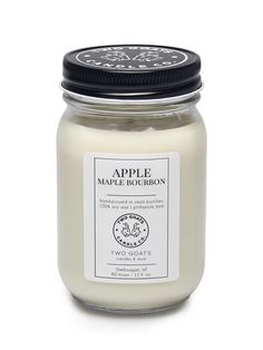 For an intriguing, upscale take on a traditional apple spice fragrance, try Apples and Maple Bourbon. This mouthwatering, boozy scent starts with top notes of apple, cinnamon, and a hint of orange. Bourbon and butter are the heart of this fragrance, while rich, sweet maple and vanilla finish off this irresistible baked apple dessert. This fragrance oil is infused with natural essential oils, including cinnamon leaf, tangerine, and orange. #scentedcandle #fragrancecandle #twogoatscandleco Unique Candle Scents, Popular Candles, Candles Ideas, Maple Bourbon, Apple Maple, Apple Spice, Apple Dessert, Baked Apple