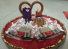 a decorative cake with two candles on top