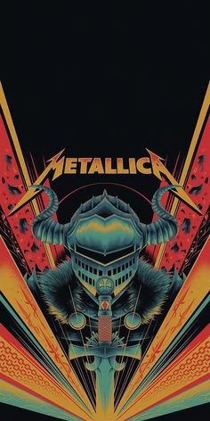 the poster for metallic's upcoming album, featuring an image of a giant creature