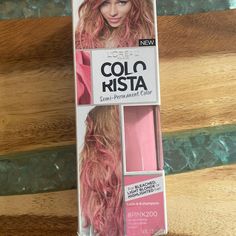 Pink 200 Hair Color Lasts 4-8 Shampoos Color Fades Gradually Show Off Your Color Loreal Colorista Pink, Loreal Colorista, Light Ash Blonde Hair, Temporary Hair Color Spray, Root Concealer, Hair Color Spray, Ash Blonde Hair Colour, Lavender Spray, Temporary Hair Color